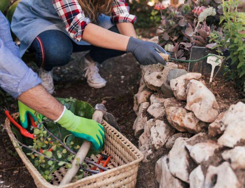 close-up-male-female-gardener-working-garden-