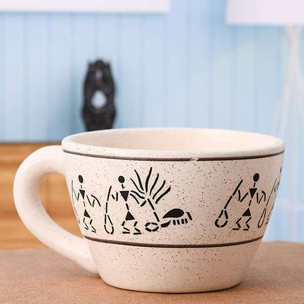 nurserylive-planters-5-9-inch-15-cm-warli-painting-cup-marble-finish-round-ceramic-pot-white-16968508178572_600x600